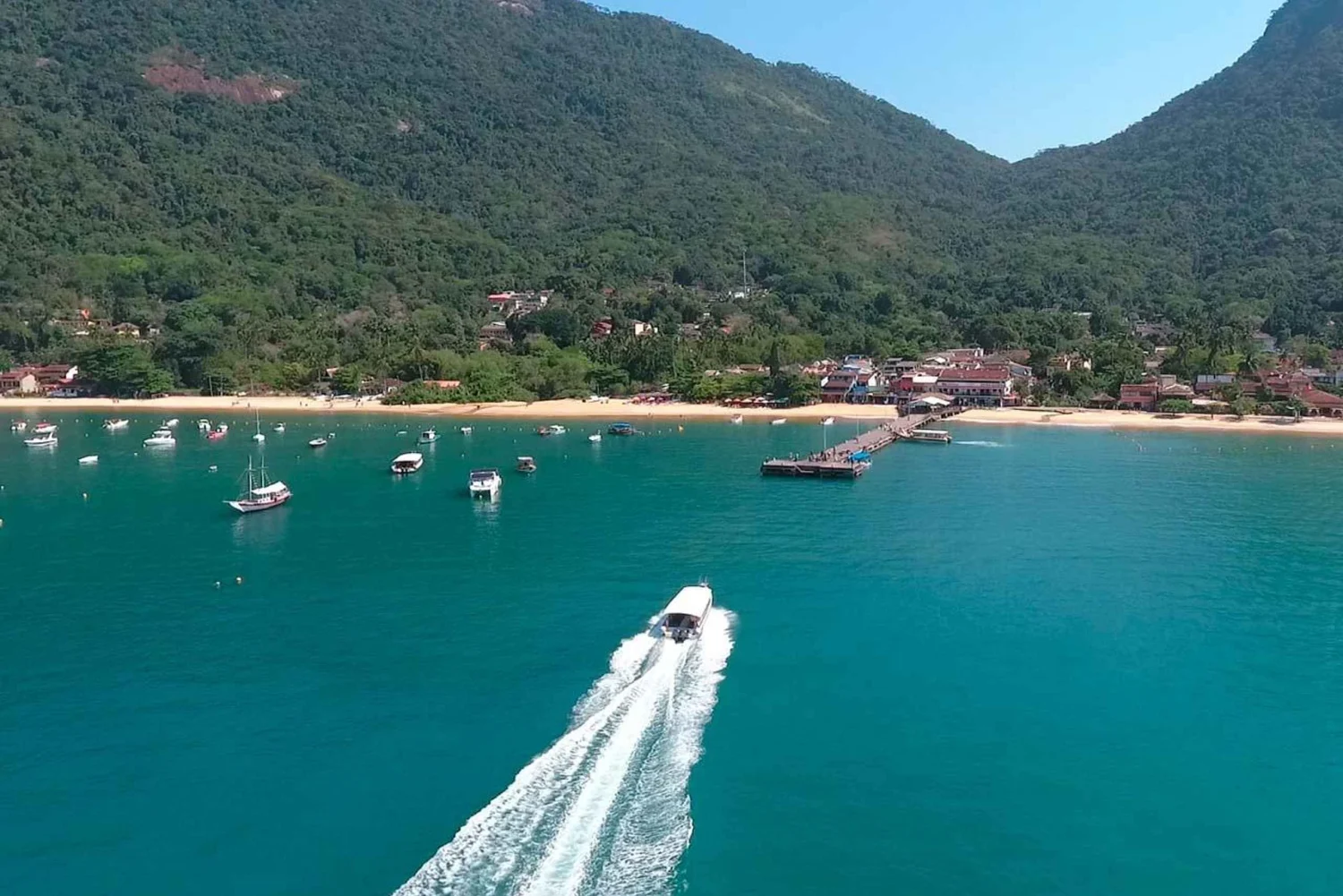 Ferry arriving at Ilha Grande from Rio de Janeiro